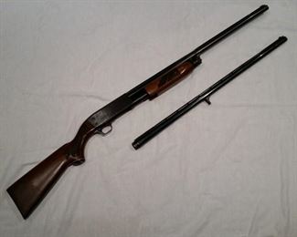 Ithaca Model 37 'Featherlight' 12ga pump action with extra barrel