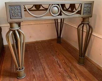 Aluminum Glass Top Table