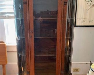 Amish Curved Glass Curio