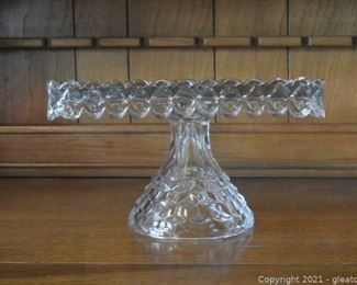 Beautiful Cut Glass Cake Stand