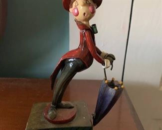 Clown Figurine with Umbrella