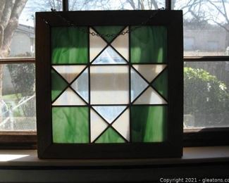 Small Hanging Stained Glass Window Panel