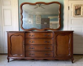 Victorian 10 Drawer Dresser with Mirror