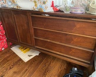 Lane walnut dining room