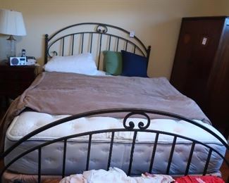 Nice  queen  bed  with  metal  headboard  and  footboard    195.00