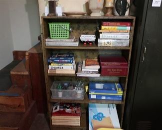  books  and  bookcase