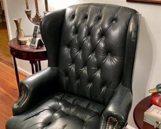 pair of chesterfield wingback chairs