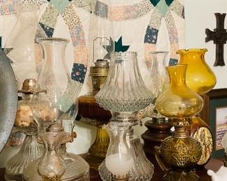 lots of oil lamps