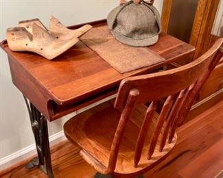 antique school desk