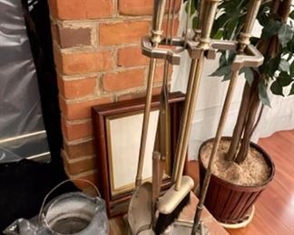 brass fireplace tools