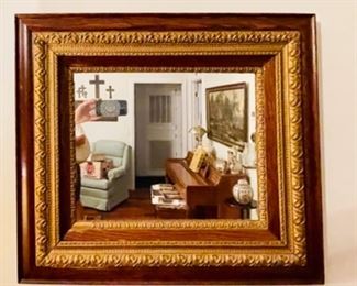 antique beveled glass mirror