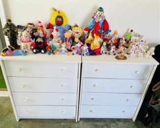clown collection, pair of chest of drawers