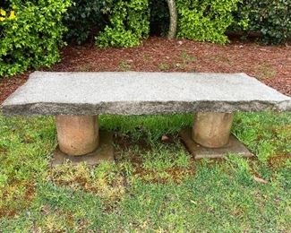 stone garden bench 