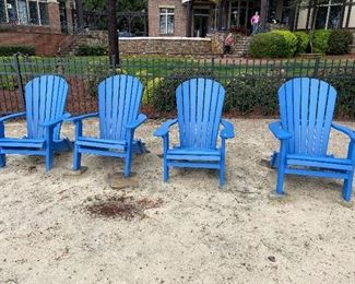4 All- weather poly wood  Adirondack chairs. 