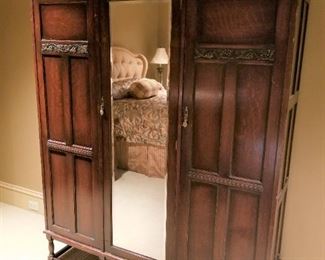 Antique Wardrobe 60.5"x19'x77"h  $500