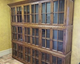 3 Piece Stackable Bookcase/ Cabinet 96"L x 18.5"W x 85" H  $2000