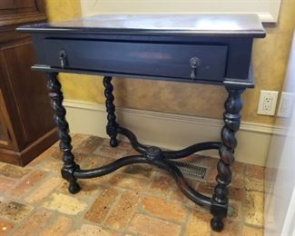 Black/Brown Side Table 30" L x 21" W x 29" H  $150