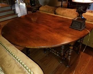 Theodore Alexander Oval Gate Leg Table (24" as pictured) Open 78" L x 62" W  $950