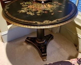 Maitland Smith Large Painted Occasional Entry Table 42" diameter 34" h  $750
