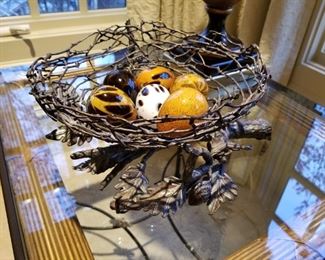 Maitland Smith Bronze Birds Nest $175