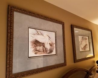 Framed Art Herons (set of 2) $350