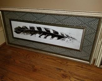 Set of 2 Large Feather Art  $150