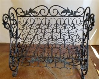 Maitland Smith Wrought Iron Wine Rack 39.5x24x35h  $600