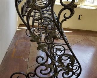 Maitland Smith Wrought Iron Wine Rack 39.5x24x35h  $600