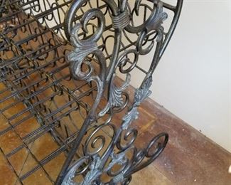 Maitland Smith Wrought Iron Wine Rack 39.5x24x35h  $600