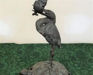 Crane Turtle Fish Candle Holder 18.5" h  $65