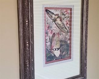 Framed Butterfly Print   $125