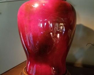 Maitland Smith Large Red Resin Ginger Jar/ Vase  $125 