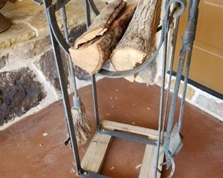 Fireplace Wood Holder and Set $45