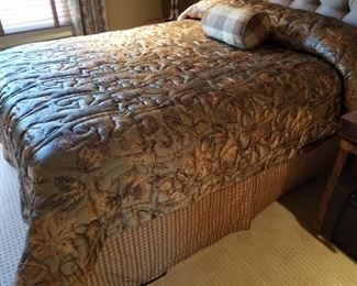 Queen Bed with Custom Bedding (Headboard not included)  $350