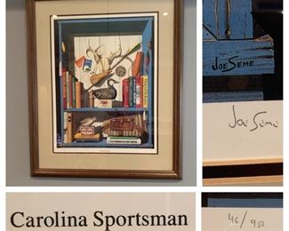 "Carolina Sportsman" Framed/Signed Print by Joe Seme