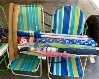 Umbrellas and Beach Chairs