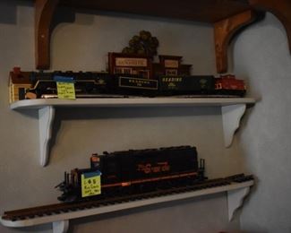 The bottom engine sold on line prior to the sale for $400.00 . SOLD
The top train is still available 