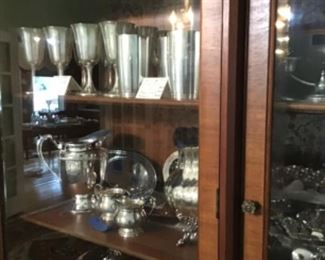 Sterling goblets and 12 sterling tumblers by S. Kirk and Son