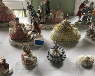 Many Dresden figurines