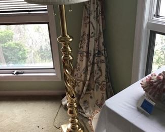 Heavy brass floor lamp