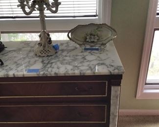 Handsome marble topped chest