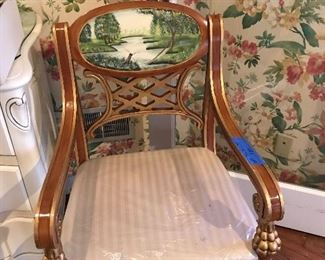 One of a pair of handsome side chairs