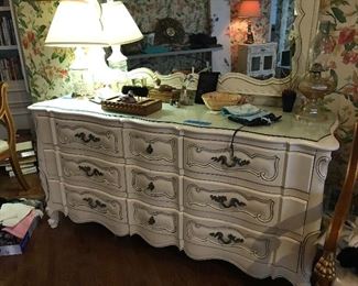 Large French style dresser with mirror