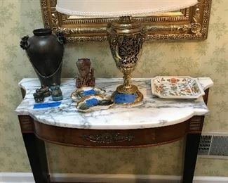 Lovely marble topped entry table
