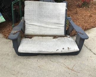 Outdoor swing that has always been under cover.