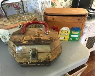 Vintage decoupaged purses