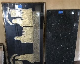 Granite countertop and rubbing