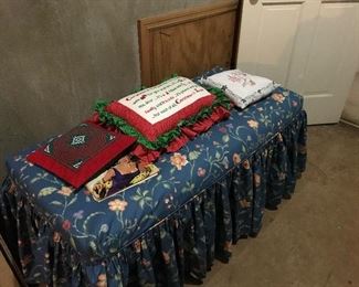 Cedar chest with custom cushioned top