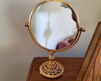 Stylebuilt gold gilt tabletop vanity mirror