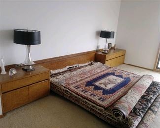 Integral king bed design with large integral night stands 